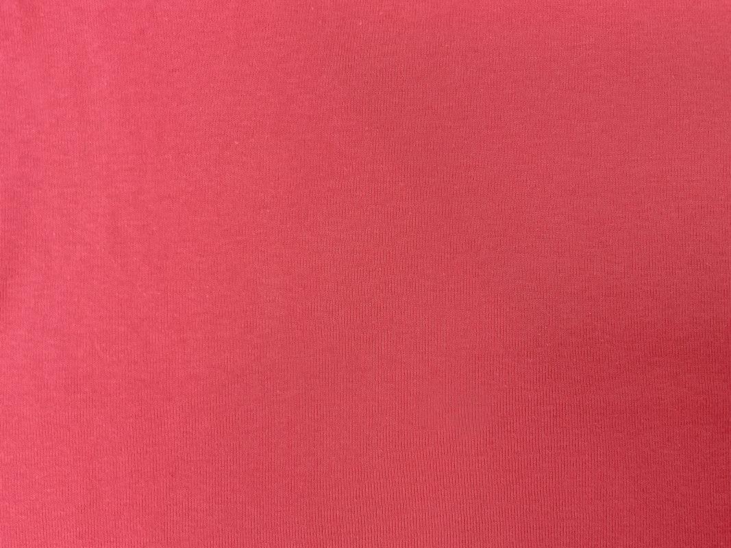 Pink Organic Cotton Solid 1X1 Rib Knit Fabric
