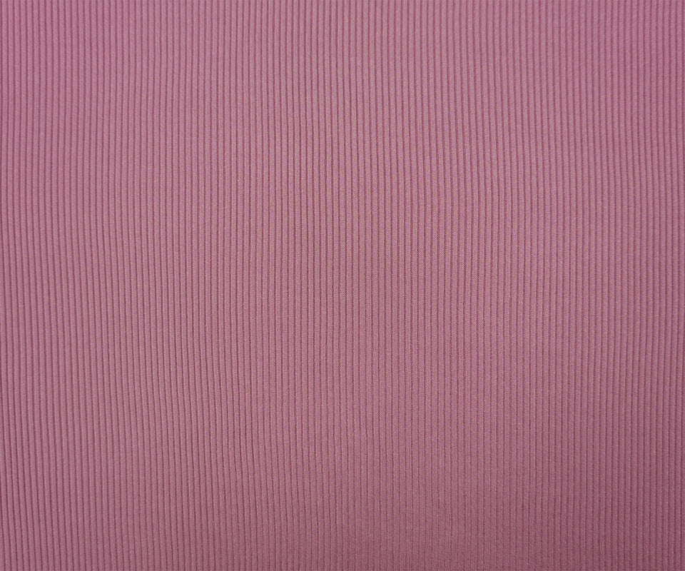 Pink Famous Maker Nylon Spandex Solid Rib Knit Fabric