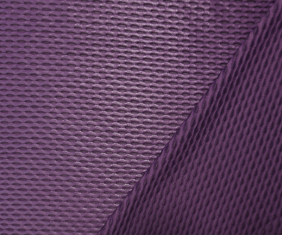 Dark Purple Famous Maker Nylon Spandex 3D Mesh Knit Yoga Fabric