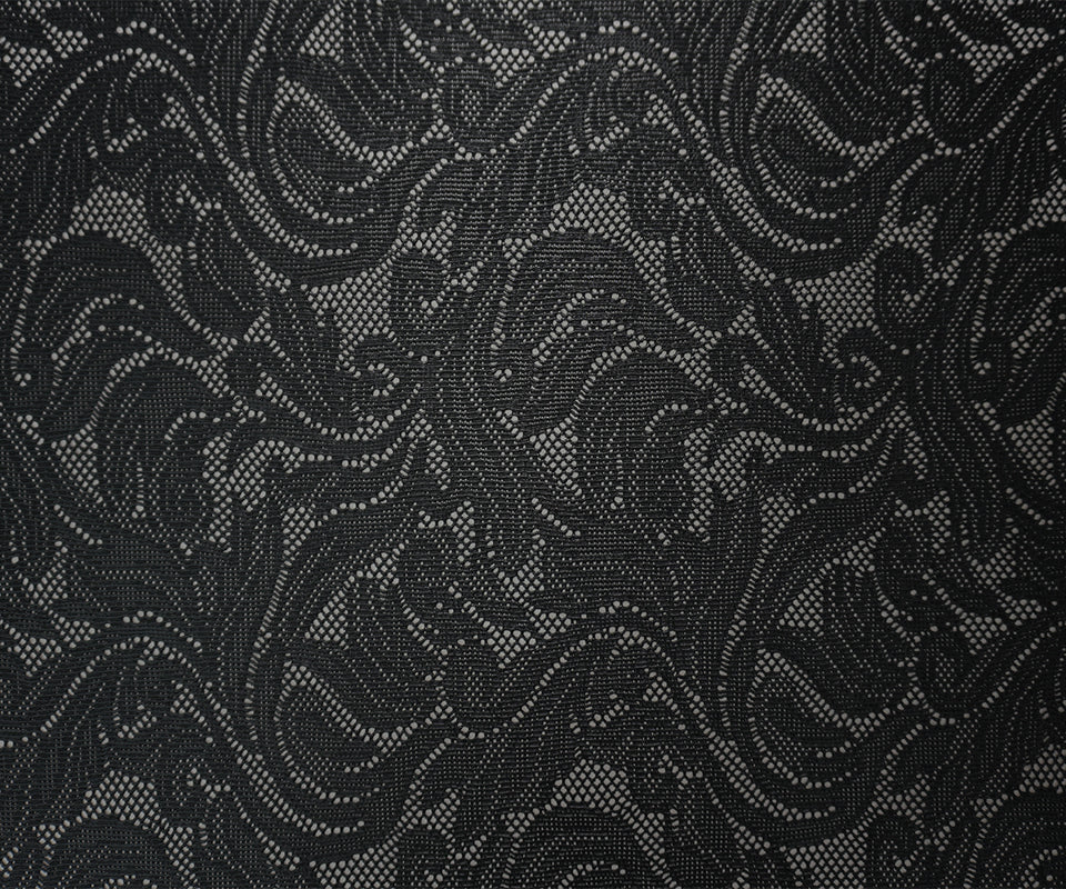 Black Famous Maker Poly Spandex Floral Lace Knit Fabric