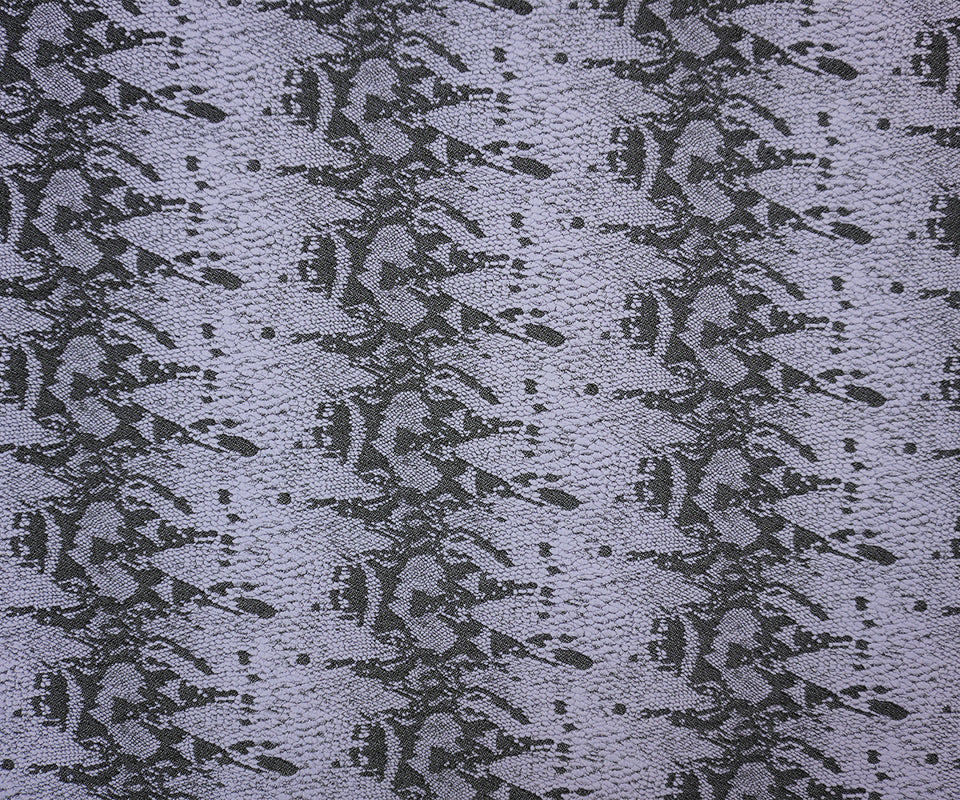 Purple-Black Famous Maker Reptile Jacquard Double Knit Yoga Fabric