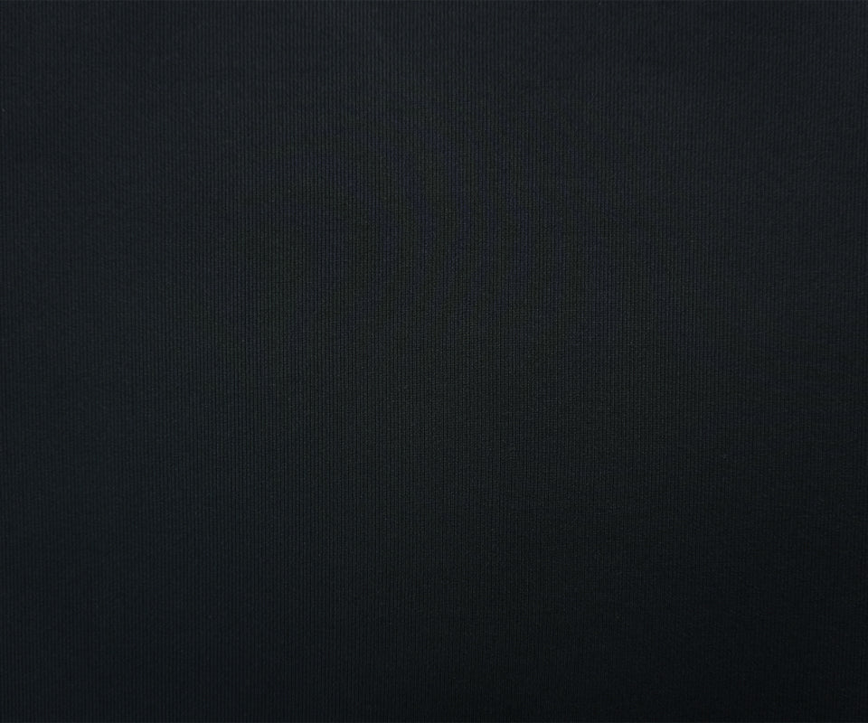 Black Famous Maker Nylon Spandex Solid Rib Knit Yoga Fabric