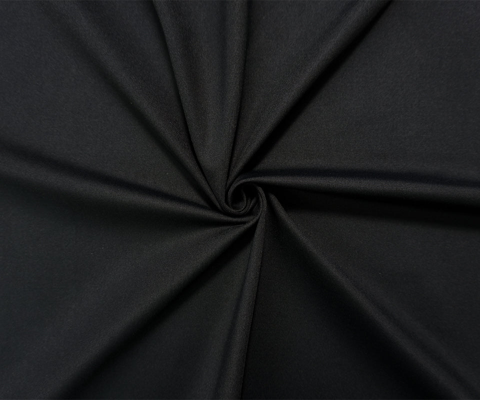 Black Famous Maker Nylon Spandex Solid Tricot Knit Yoga Fabric