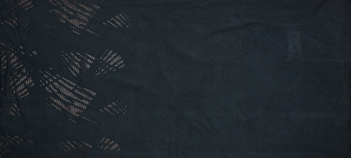 Black Famous Maker Nylon Abstract Openwork Yoga Knit Fabric