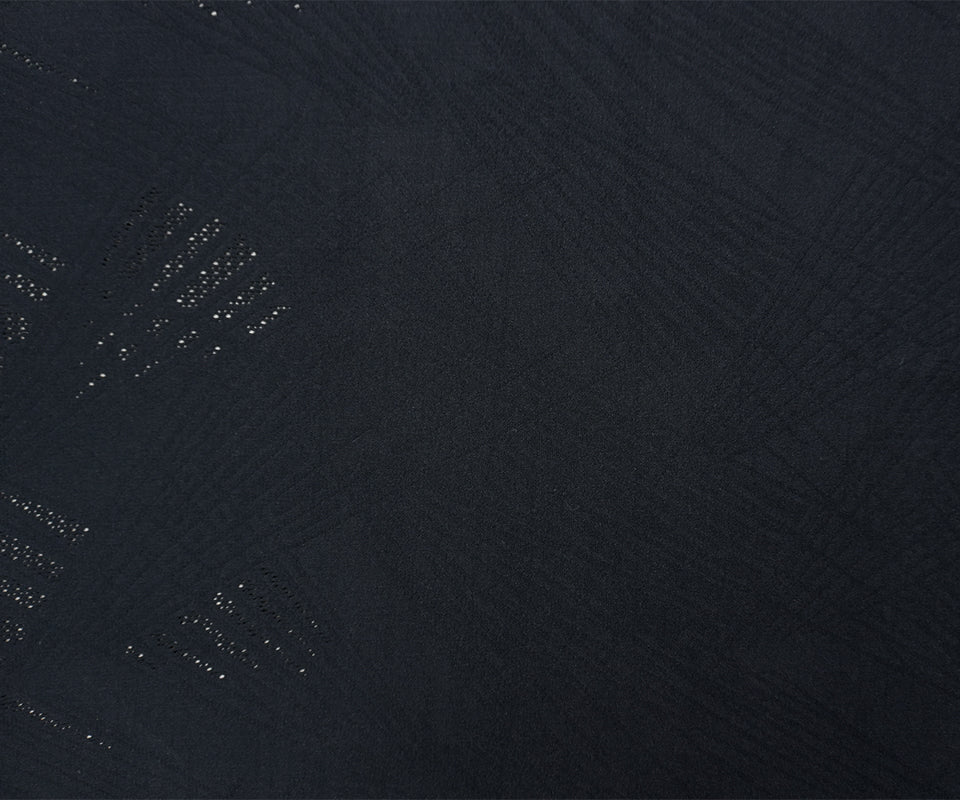 Black Famous Maker Nylon Abstract Openwork Yoga Knit Fabric
