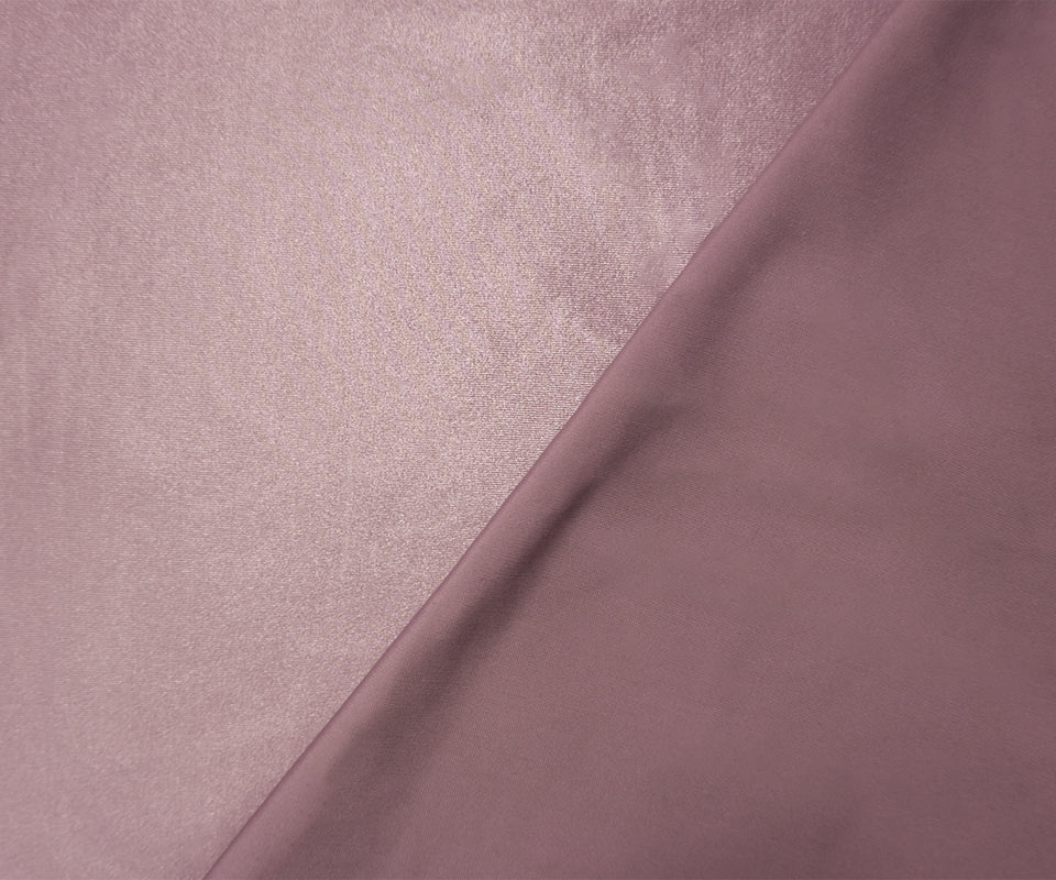 Mauve Purple Famous Maker Nylon Satin Tricot Knit Yoga Fabric