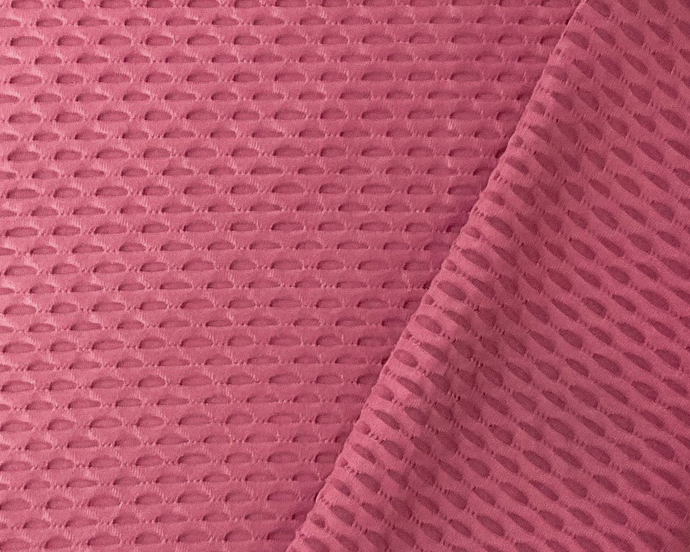 Pink Nylon Spandex Stretch Mesh Knit Famous Maker Yoga Fabric