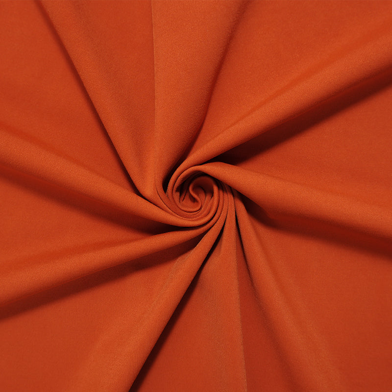 Orange Famous Maker Nylon Stretch Solid Tricot Knit Yoga Fabric