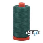 Aurifil 4129 Turf Green 50wt cotton thread 1300m spool