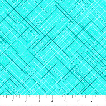 Northcott On The Bias quilting cotton in Pool blue
