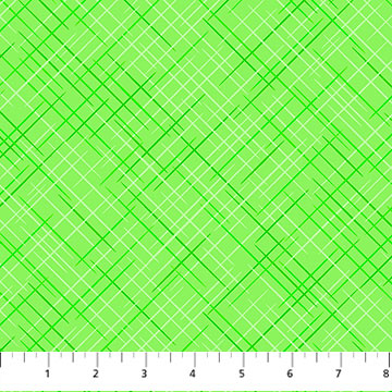 Northcott On The Bias quilting cotton in Turf green