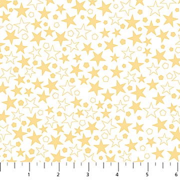 Northcott Twinkle quilting fabric in Gold Metallic