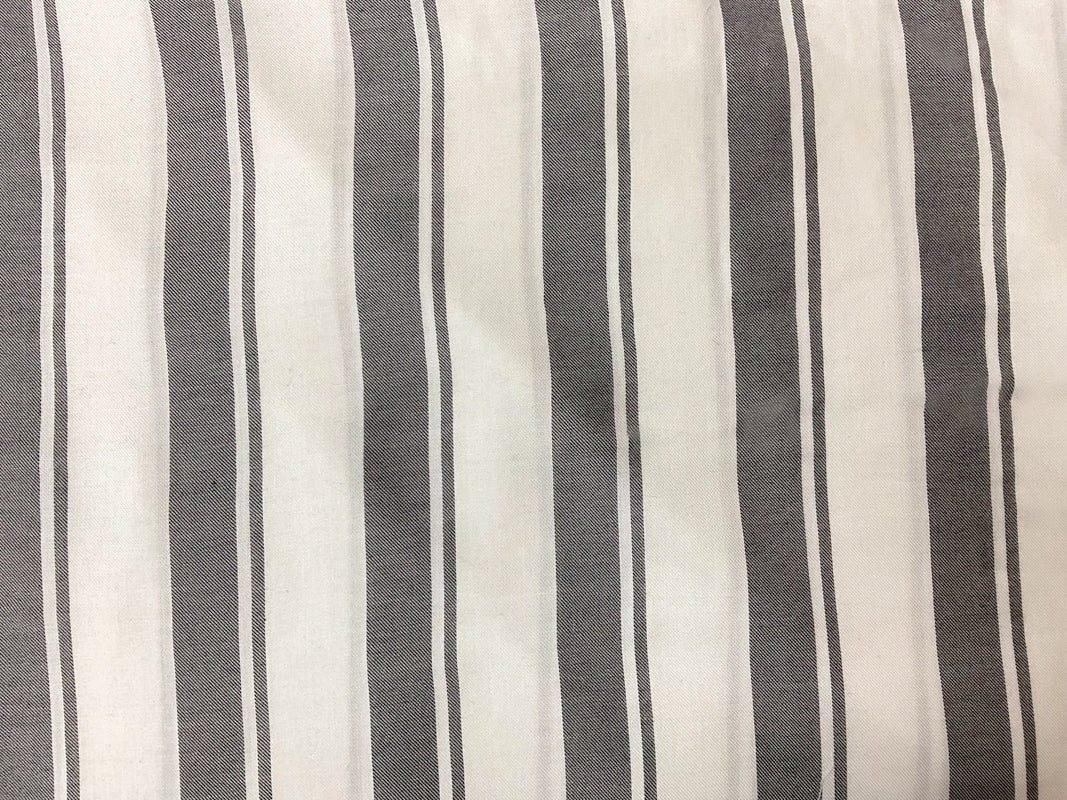 White-Black Rayon Stripe Twill Woven Fabric