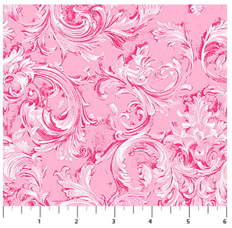 Northcott Patrick Lose Good Together Fleur Pink quilting fabric