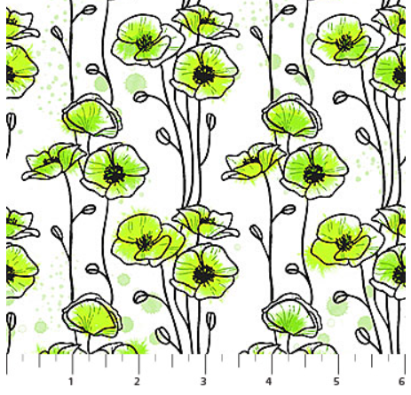 Northcott Patrick Lose Good Together Flower Green quilting fabric