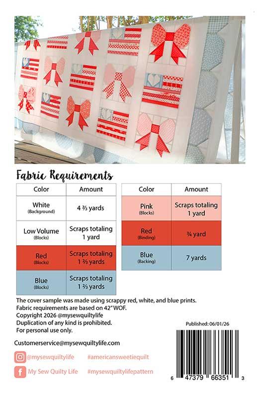 American Sweetie Sew Quilty Life #1 Quilt Pattern
