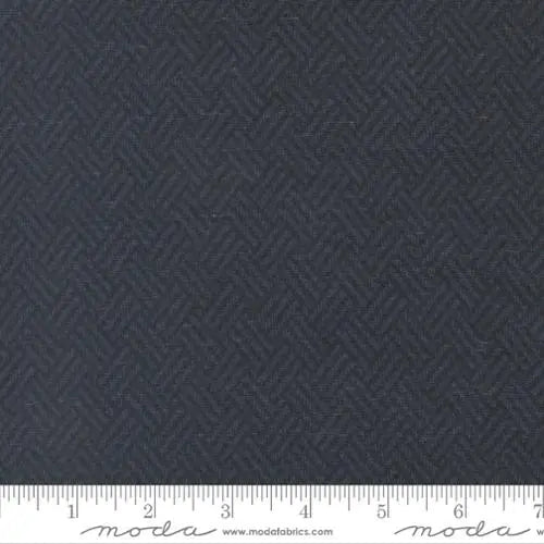 108" Prairie Gather Flannels Navy Basket Weave Wideback Fabric - ( 5/8 Yard Pack )