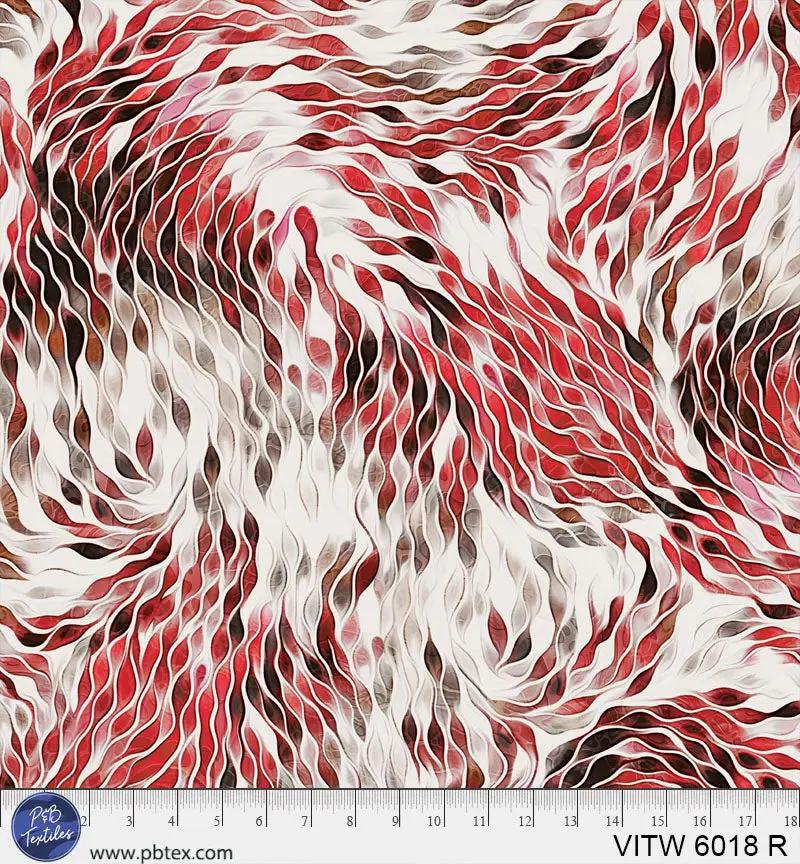108" Vitality Chic Red Cotton Wideback Fabric per yard P&B Textiles