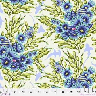 Shadow Sharks Marine Floral Reef quilting fabric by Tula Pink for Free Spirit