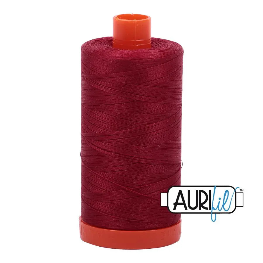 1103 Burgundy Aurifil Cotton 50wt Large Spool