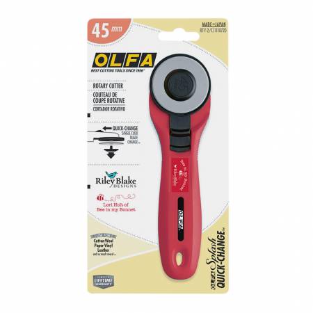 Olfa 45mm rotary cutter in Lori Holt red