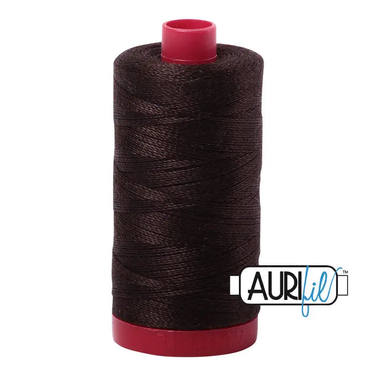 1130 Brown Aurifil Cotton 12 WT Large Spool Aurifil