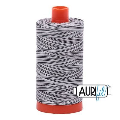 Aurifil 4652 Licorice Twist variegated 50wt cotton thread 1300m spool