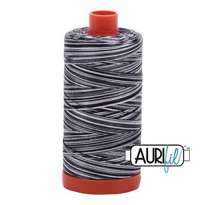Aurifil 4665 Graphite variegated 50wt cotton thread 1300m spool