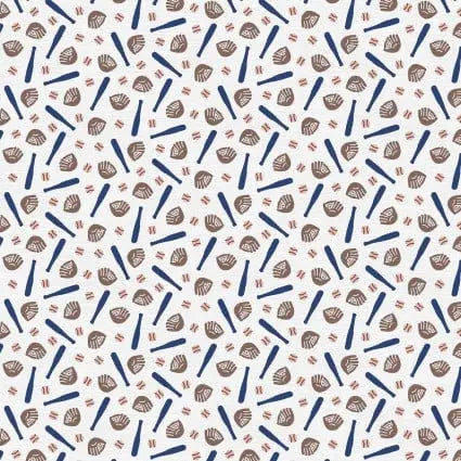 118" Hey, Batter Batter Bats And Glove Toss Wideback Fabric per yard PBS Fabrics