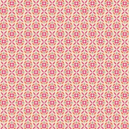 118" Paradise Birds Floral Tiles Pink Wideback Fabric per yard PBS Fabrics