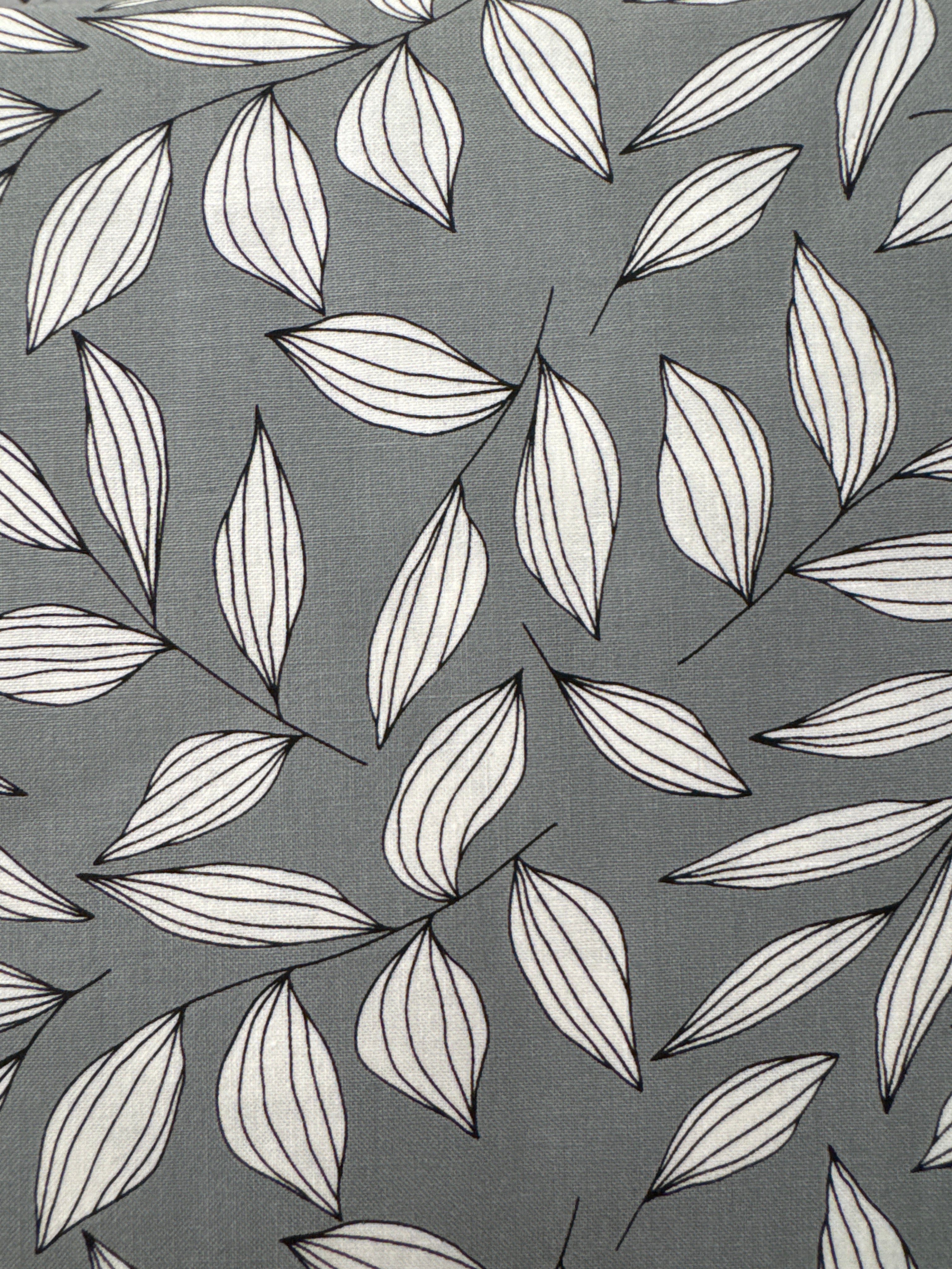 Create Drawn Leaves Light Grey blender quilting fabric by Moda
