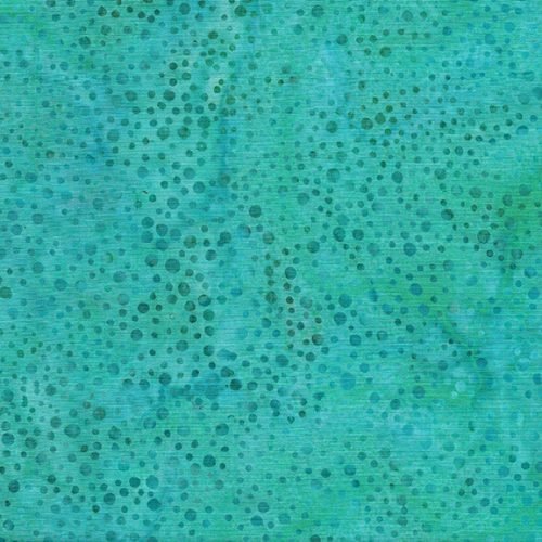 Island Batik Dots batik quilting fabric in Aquamarine
