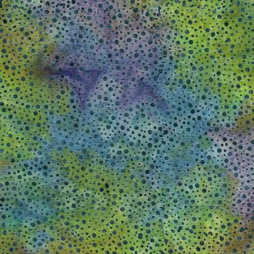 Island Batik dots batik quilting fabric in Mardigras