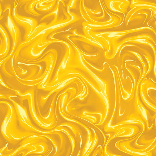 Benartex Marbleized pearlized quilting cotton blender fabric in Marigold Yellow