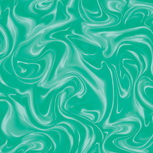 Benartex Marbleized pearlized quilting cotton blender fabric in Jade
