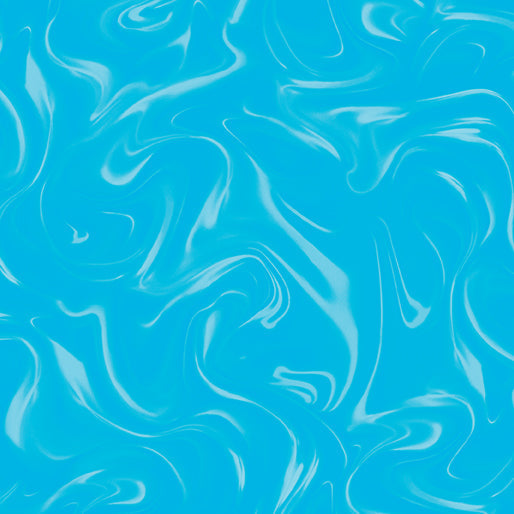 Benartex Marbleized pearlized quilting cotton blender fabric in Turquoise