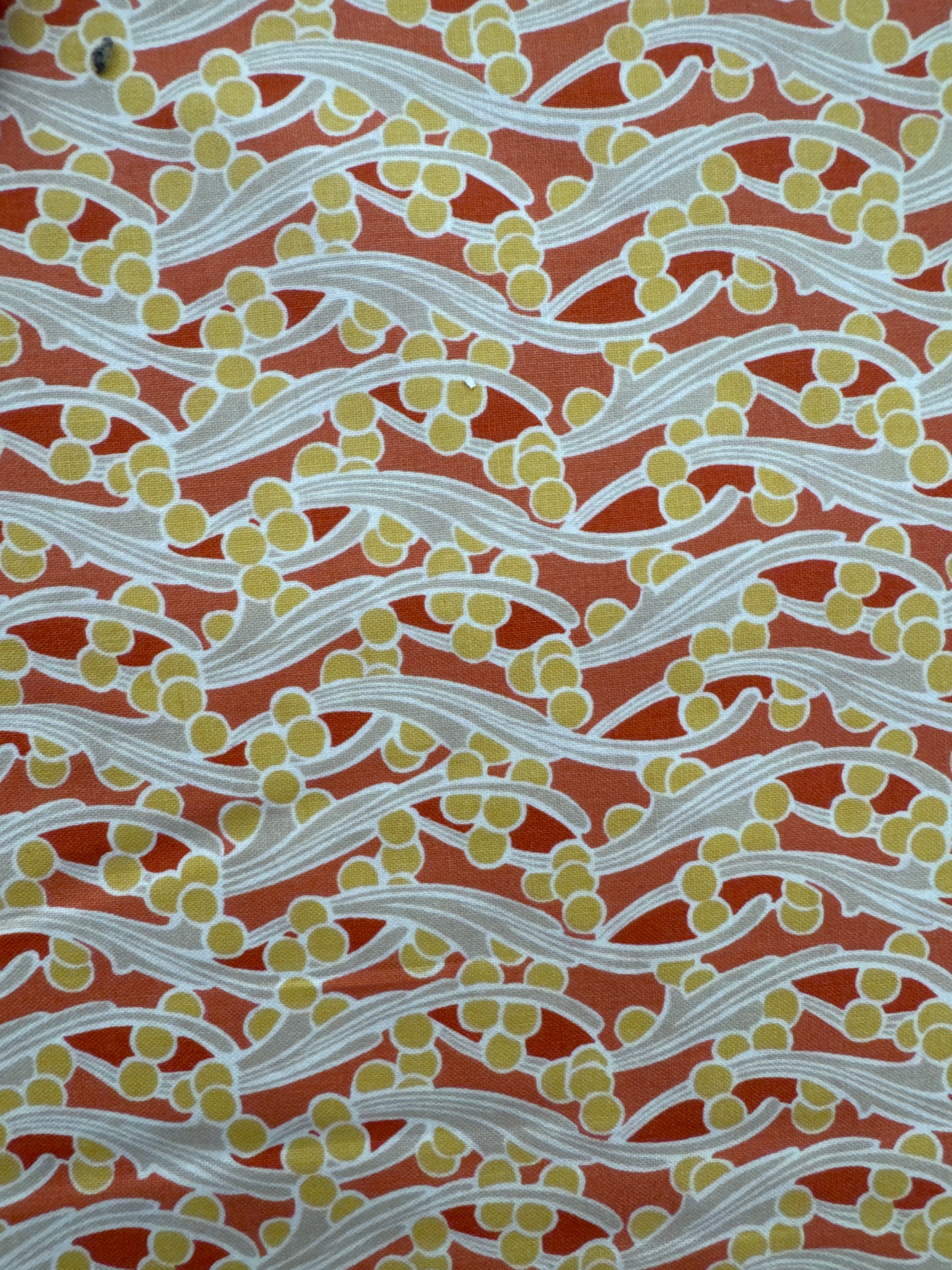 Fleur Nouveau Coral and Yellow floral quilting fabric by Andover Fabrics