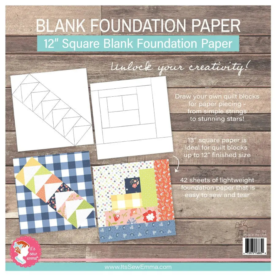 12in Blank Foundation Paper Pad - Linda's Electric Quilters