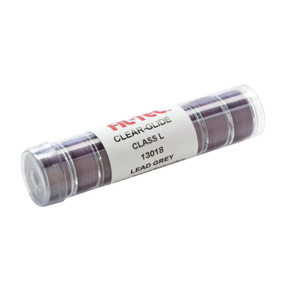 13018 Lead Grey Prewound Clear-Glide Bobbin Tube - Style L - Linda's Electric Quilters