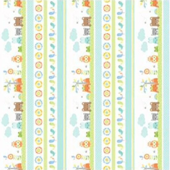 Playhouse Pals - Stripe 44" / 45" Fabric Per Yard