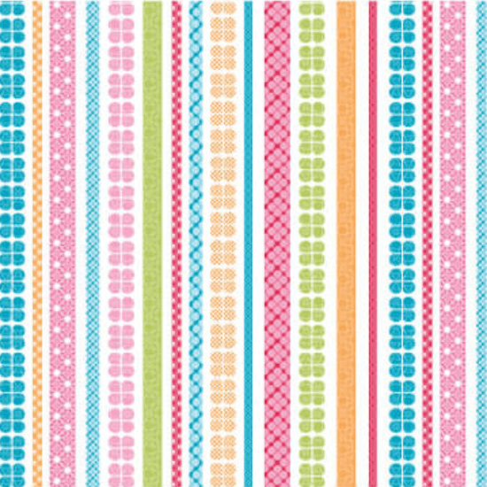 Daisy Up - Stripe - Multi 44" / 45" Fabric Per Yard