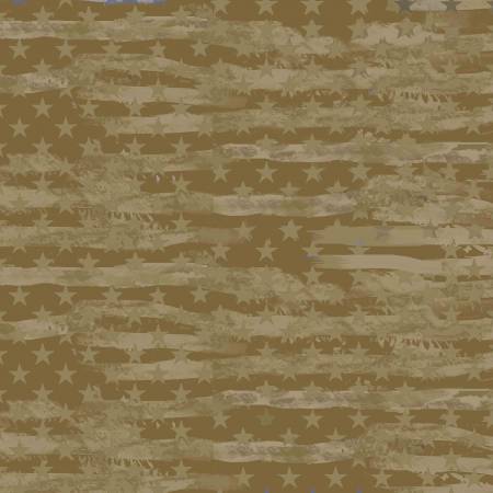 Studio E khaki camo flag allover patriotic quilting cotton fabric