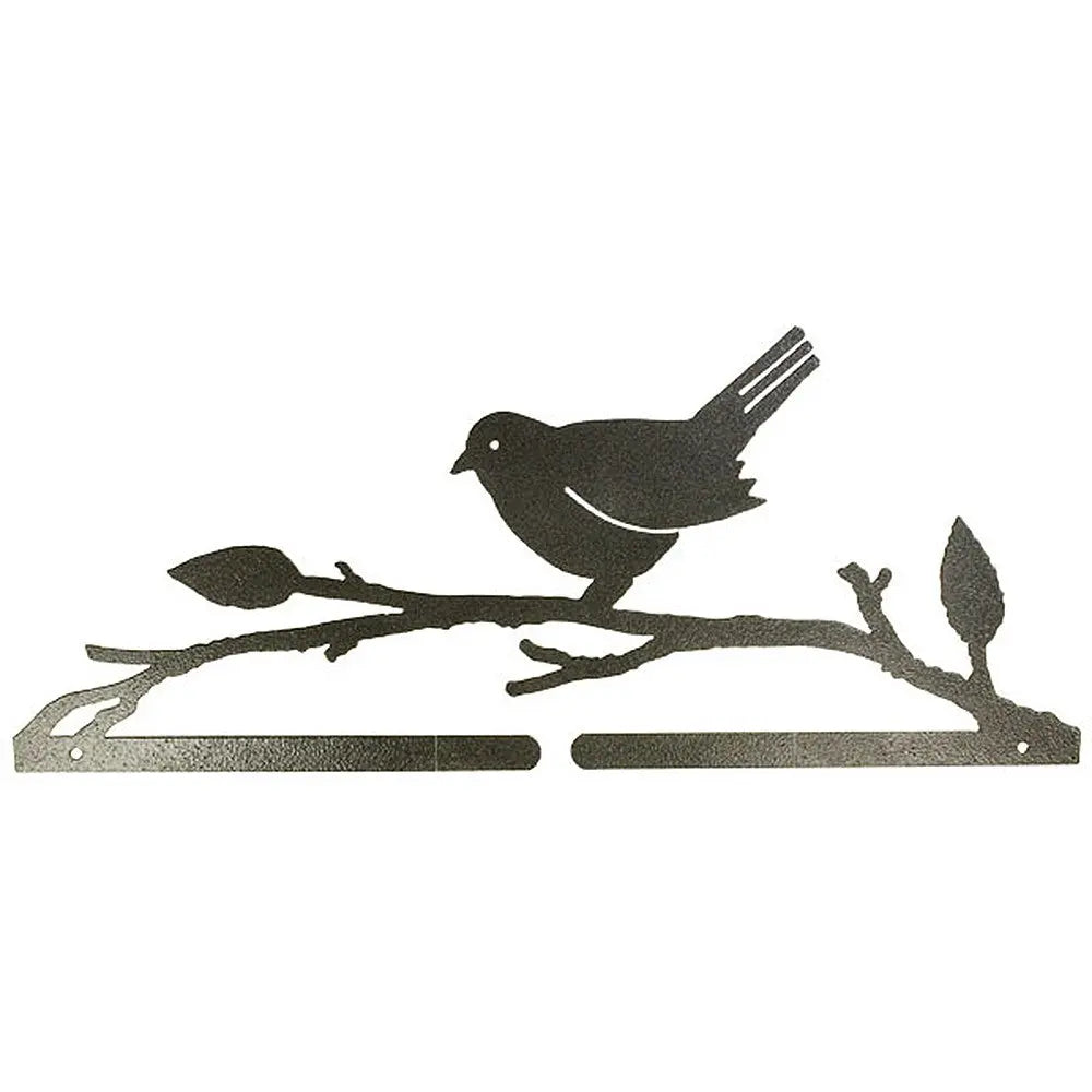 14-1/2in Bird On A Branch Split Bottom Holder Charcoal - Linda's Electric Quilters