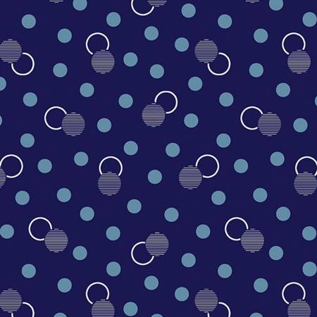 Benartex Lots of Dots quilting cotton fabric in Navy