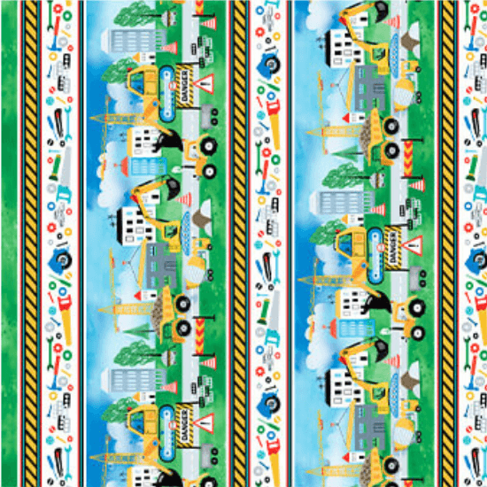 Little Builder - Stripe 44" / 45" Fabric Per Yard