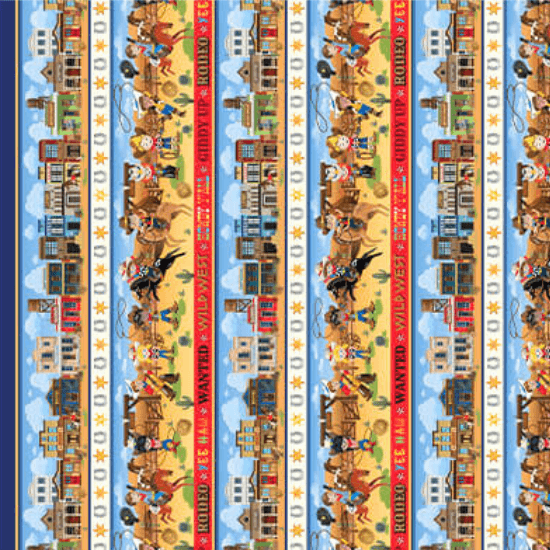 Lil' Buckaroos - Stripe 44" / 45" Fabric Per Yard