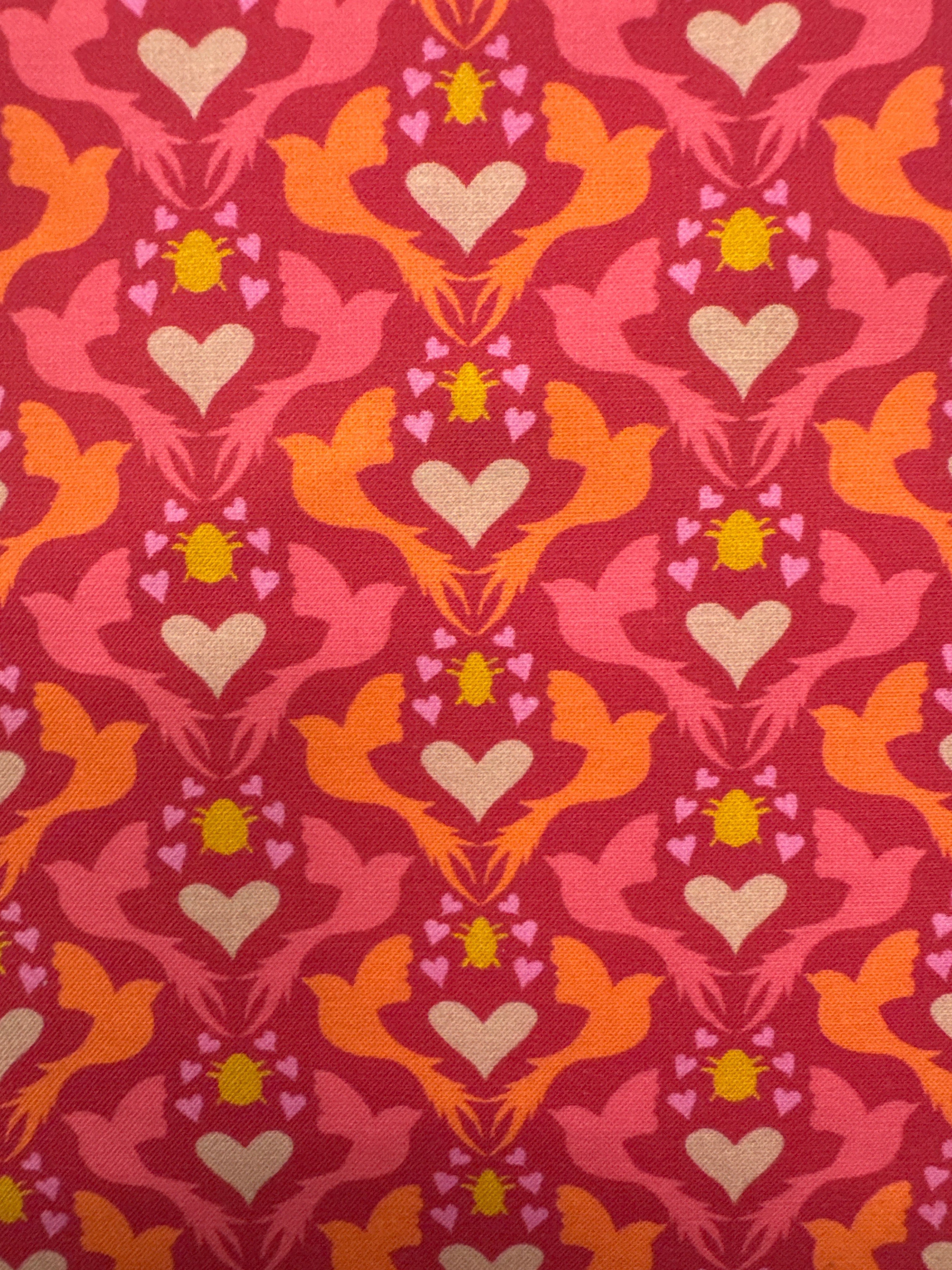 Dove Love Pink novelty quilting fabric by Windham Fabrics