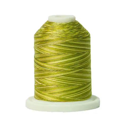 150 Sun Lime Splash Signature Cotton Variegated Thread Mini Spool - 40WT American & Efird Signature