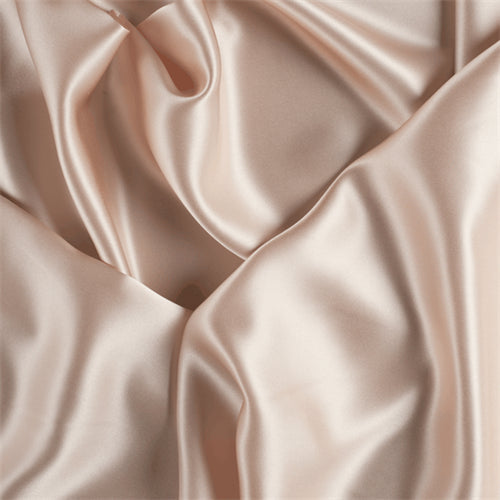 Runway Silks Pale Peach Stretch Silk Charmeuse Fabric - Reorderable