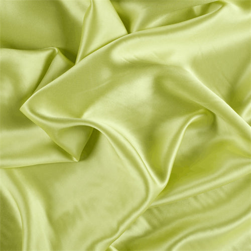 Runway Silks Light Lime Stretch Silk Charmeuse Fabric - Reorderable